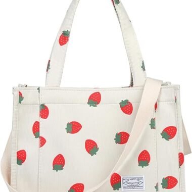 Valleycomfy Corduroy Tote Bag for Women Travel Crossbody Bag Purse Women Shoulder Bags Work Handbags Everyday Hobo Bag